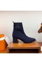 Hermes Volver 60 Ankle Boot In Blue Knit Replica