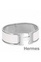 Hermes White Enamel Clic Clac H PM Bracelet Replica