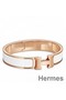 Hermes White Enamel Clic H PM Bracelet Replica
