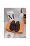 Hermes Women's Chypre Sandals In Black Calfskin Replica