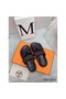 Hermes Women's Chypre Sandals In Black Epsom Calfskin Replica