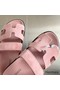 Hermes Women's Chypre Sandals In Pink Suede Calfskin Replica