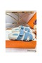 Hermes Women's Chypre Sandals in Blue Suede with Shearling Replica