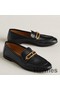 Hermes Women's Colette Loafers in Black Leather Replica