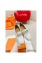 Hermes Women's Colette Loafers in White Leather Replica