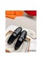Hermes Women's Destin Loafers in Black Leather Replica