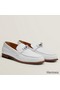 Hermes Women's Destin Loafers in White Leather Replica