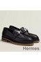 Hermes Women's Faubourg Loafers in Black Leather Replica