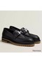 Hermes Women's Faubourg Loafers in Black Leather Replica