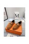 Hermes Women's Faubourg Loafers in Brown Suede Leather Replica