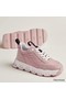 Hermes Women's Impulse Sneakers in Pink Fabric and Leather Replica