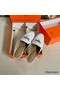 Hermes Women's Oz Mules in White Leather Replica