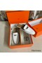 Hermes Women's Oz Mules in White Leather Replica