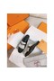 Hermes Women's Oz Mules with Fringed in Black/White Leather Replica