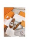 Hermes Women's Oz Mules with Fringed in Brown/White Leather Replica