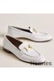 Hermes Women's Paris Loafers in White Goatskin Replica