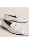 Hermes Women's Paris Loafers in White Goatskin Replica