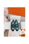 Hermes Women's Royal Loafers in Multicolor Suede Leather Replica