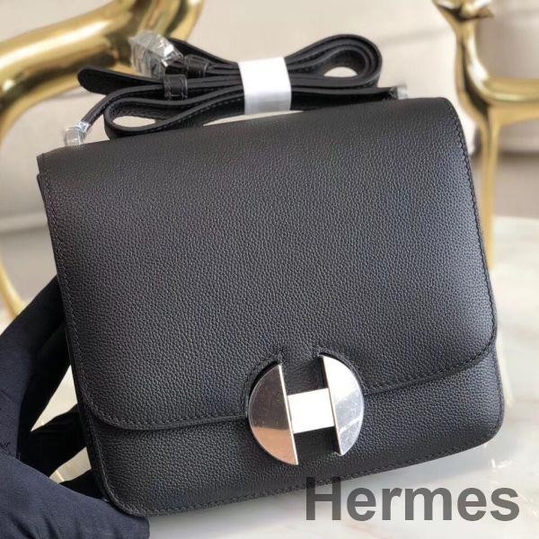 Hermes 2002 20cm Bag In Black Evercolor Calfskin Replica