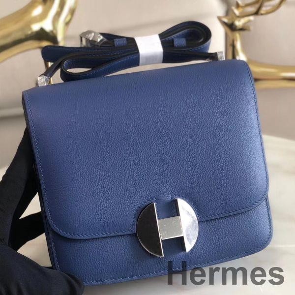 Hermes 2002 20cm Bag In Blue Brighton Evercolor Calfskin Replica