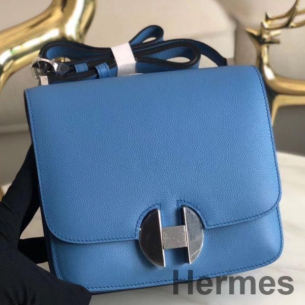 Hermes 2002 20cm Bag In Blue Paradise Evercolor Calfskin Replica