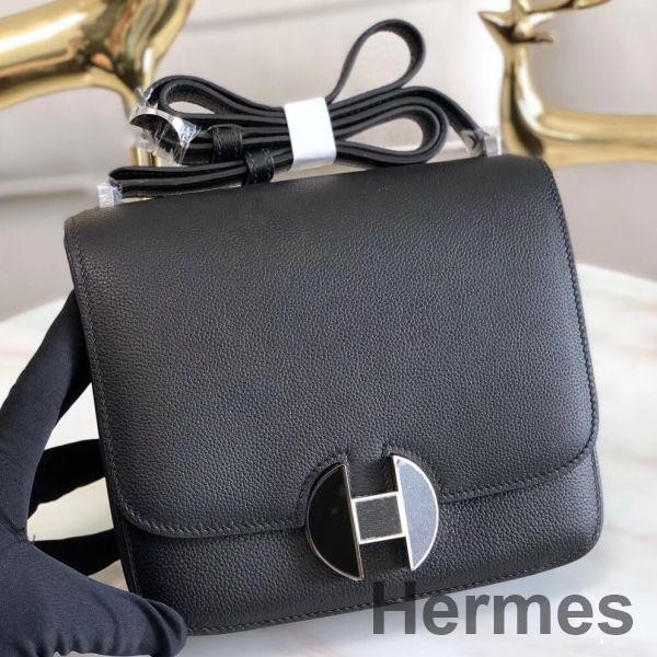Hermes 2002 20cm Bag In Noir Evercolor Calfskin Replica