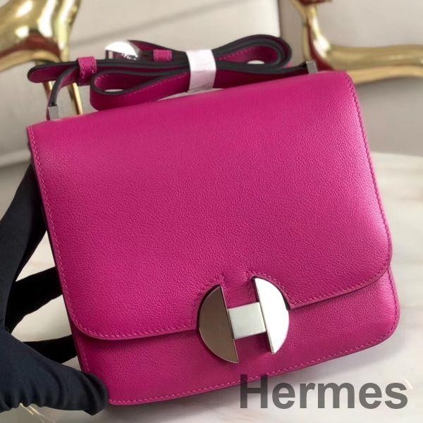 Hermes 2002 20cm Bag In Rose Purple Evercolor Calfskin Replica