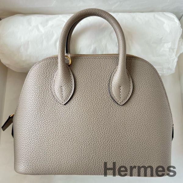 Hermes Bolide 1923 Mini Handmade Bag In Gris Asphalt Evercolor Calfskin Replica