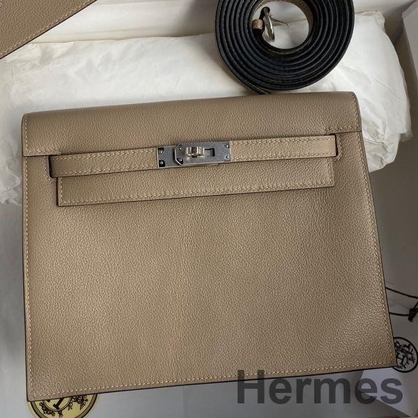 Hermes Kelly Danse II Bag In Gris Tourterelle Evercolor Calfskin Replica
