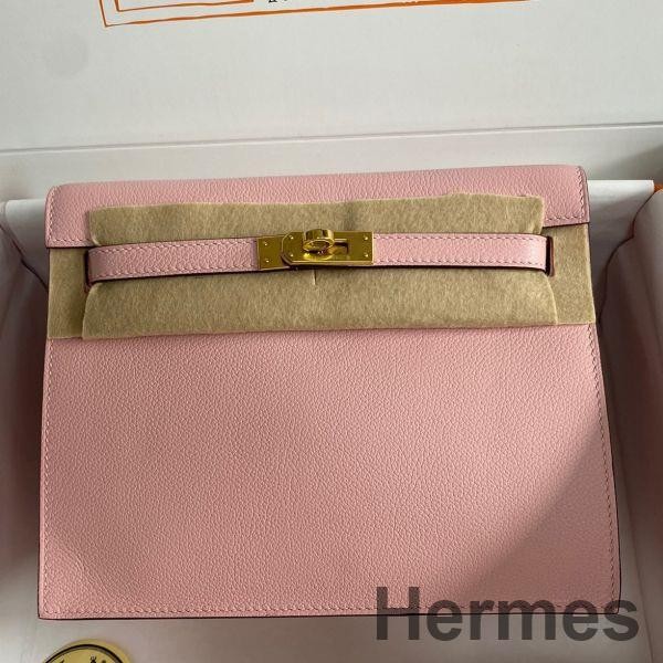 Hermes Kelly Danse II Bag In Rose Sakura Evercolor Calfskin Replica