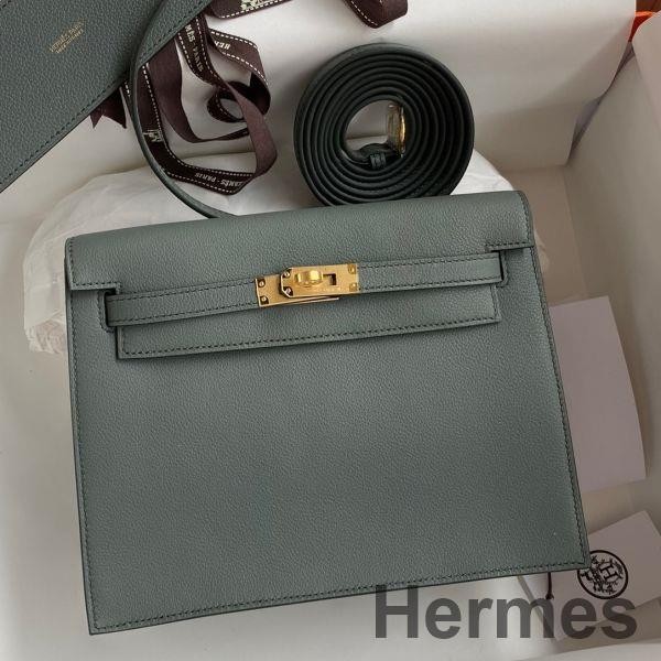 Hermes Kelly Danse II Bag In Vert Amande Evercolor Calfskin Replica