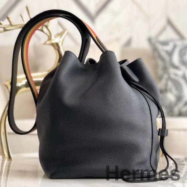 Hermes Licol 17cm Bag In Black Evercolor Calfskin Replica