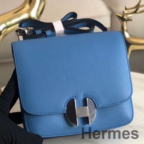 Hermes 2002 20cm Bag In Blue Paradise Evercolor Calfskin
