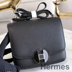 Hermes 2002 20cm Bag In Noir Evercolor Calfskin