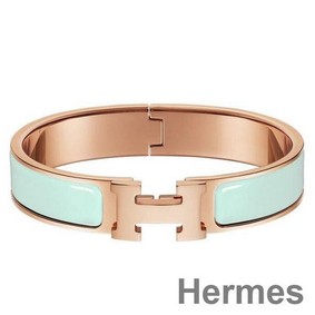 Hermes Aqua Enamel Clic H PM Bracelet