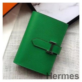Hermes Bearn Mini Wallet In Bamboo Epsom Leather