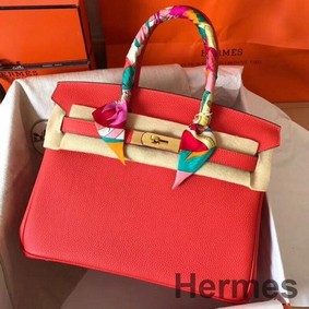 Hermes Birkin 30 Handmade Bag In Rose Extreme Clemence Leather