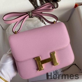 Hermes Constance 18 Handmade Bag In Mauve Sylvestre Epsom Calfskin