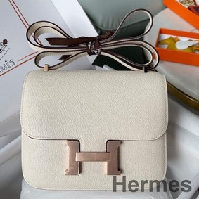 Hermes Constance 18 Handmade Bag In Nata Chevre Mysore Leather