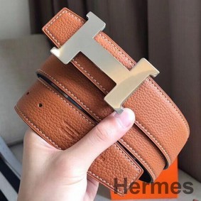 Hermes Constance Belt Buckle & Brown Clemence 38 MM Strap