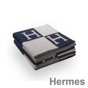 Hermes Dark Blue Avalon Throw Blanket