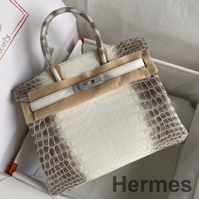 Hermes Diamond Birkin 30cm Bag In Himalaya Niloticus Crocodile Skin