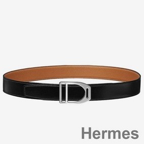 Hermes Etrier Buckle Belt & Brown Clemence 32 MM Strap