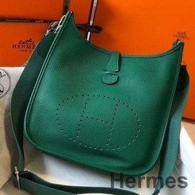 Hermes Evelyne III 29 PM Bag In Vert Vertigo Clemence Leather