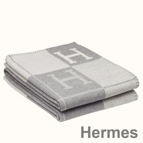Hermes Grey Avalon III Throw Blanket