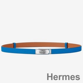 Hermes Kelly 18 Belt In Blue Epsom Leather