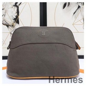 Hermes Medium Bolide Travel Case In Taupe Cotton