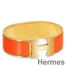 Hermes Orange Enamel Clic Clac H PM Bracelet