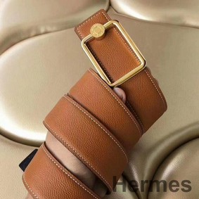 Hermes Oscar Buckle 40 MM Belt Brown Reversible Leather
