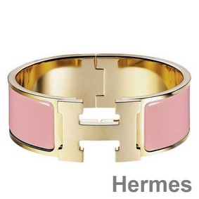 Hermes Pink Enamel Clic Clac H PM Bracelet